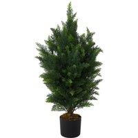 Garden Sanctuary Decorative Artificial Cypress Tree in Pot in Green