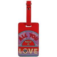 The Beatles All You Need Is Love PU Luggage Tag in Red