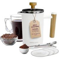 Andrew James 600ml Cafetiere in White