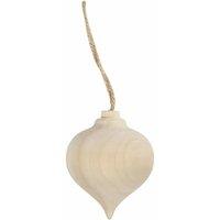 KDMD Personalisable Drop Bauble 3 Pack in Cream