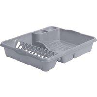 FORGEVIO Kitchen Plate Dish Drainer Rack silver in Grey