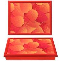 FORGEVIO Wooden Lap Tray with Soft Padded in Red