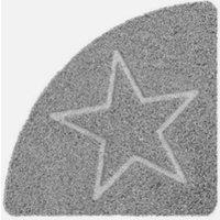 NESTLUNE 53x53cm star Non Slip Corner Shower Mat Anti Mould Bath Mat in Grey | Size: 53x53 cm