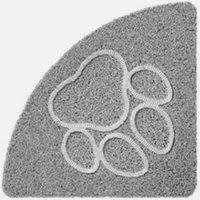 NESTLUNE 60x60cm paw Non Slip Corner Shower Mat Anti Mould Bath Mat in Grey | Size: 60x60 cm