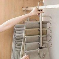NESTLUNE White Stainless Steel Folding Pant Hanger Rack | Size: 100 cm x 100 cm