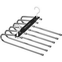 NESTLUNE Black Stainless Steel Folding Pant Hanger Rack | Size: 100 cm x 15 cm