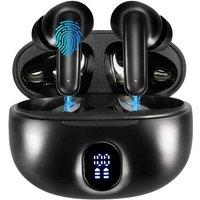 NESTLUNE In Ear Headphone Wireless Bluetooth Headphones Noise in Black