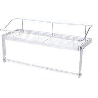 Kelvenix Adhesive Paper Towel Holder Shelf Stainless Steel in Silver