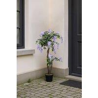 Garden Sanctuary Artificial Flowers Plant in Pot for Home Decor Purple