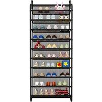 Dprodo 10 Tier Shoe rack Hanging Shoe Storage in Black | Size: 1 Pack