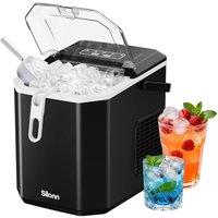Silonn Portable Countertop Ice Maker Black - with Self-Cleaning Function