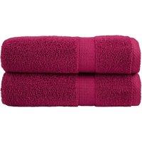 Berkfield Home Premium Hand Towels SOLUND 2pcs Bordeaux 50x100cm 600gsm in Red