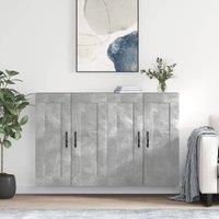 Berkfield Home Wall Mounted Cabinets 2 pcs Concrete Grey Engineered Wood