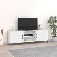 Berkfield Home TV Cabinet White 150x30x50 cm Engineered Wood | Size: 150 x 30 x 50 cm