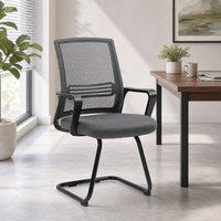 STILVORA Ergonomic Meeting Chair with Sled Base - Dark Grey