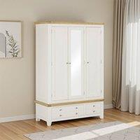 Seconique Windsor 3 Door 2 Drawer Wardrobe (Part Assembled) in Ivory