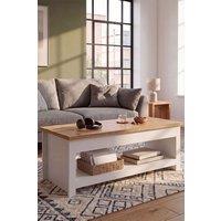 Home Discount Vida Designs Arlington Coffee Table Shelf Storage Living Room in White