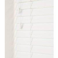 Blinds Outlet Faux Wooden Venetian Blinds with Tapes in White | Size: 120 cm width x 200 cm drop