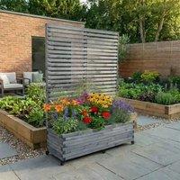 Access Garden Products Pine wooden flower trough in Natural