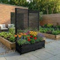 Access Garden Products Pine wooden flower trough in Natural