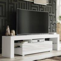 Creative Furniture Aria TV Unit 160cm - White with Gloss Doors