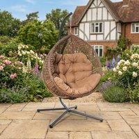 Rosewood & Stone Home Lanhydrock - Single Egg Chair in Brown on Brown | Size: 1 Seater