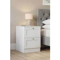 Home Discount Vida Designs Altino 2 Drawer Bedside Cabinet Chest Bedroom Furniture in White