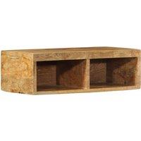 Berkfield Home Wall-mounted TV Cabinet 60x30x19 cm Solid Rough Wood Mango in Brown | Size: 60 x 30 x 19 cm