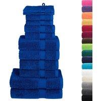 Berkfield Home 12 Piece Premium Towel Set SOLUND Blue 600 gsm