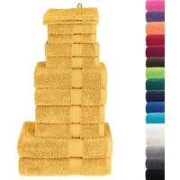 Berkfield Home 12 Piece Premium Towel Set SOLUND Gold 600 gsm