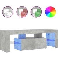 Berkfield Home TV Cabinet with LED Lights Concrete Grey 120x35x40 cm | Size: 120 x 35 x 40 cm