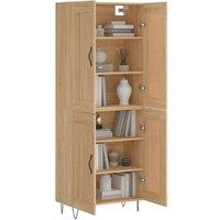 Berkfield Home Highboard Sonoma Oak 69.5x34x180 cm Engineered Wood in Tan