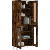 Berkfield Home Highboard Smoked Oak 69.5x34x180 cm Engineered Wood in Brown