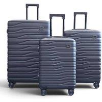 Infinity Leather Hardshell 8 Wheel Luggage Case Bag Suitcase - Voyage in Black | Size: Medium