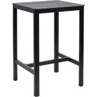 netfurniture Sterling Marble Poseur Table Black with Troy Table Base - 69 X 69cm | Size: 69 X 69 cm