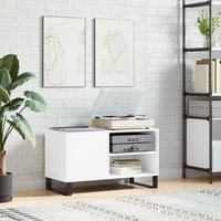 Berkfield Home Record Cabinet White 85x38x48 cm Engineered Wood | Size: 85 x 38 x 48 cm