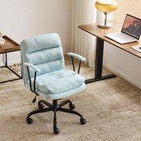 KORVIXA blue Home Office Chair Upholstered Computer Desk Chair | Size: 100 cm