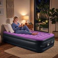 EONLION Purple Single Air Bed, Inflatable Mattress with Built-in Electric Pump