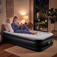 EONLION Black Single Air Bed, Inflatable Mattress with Built-in Electric Pump