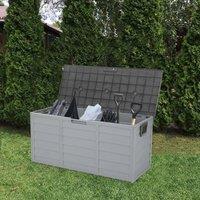EONLION grey Garden Storage Box with Wheels, 280L Waterproof | Size: 100 cm