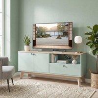EONLION Entertainment Center with Adjustable Shelf for TVs up to 36 Inch in Green | Size: 100 cm
