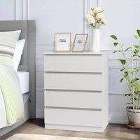 EONLION White Modern Wooden 4-Drawer Slim Chest of Drawers for Bedroom | Size: 100 cm