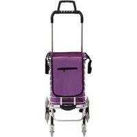 Kelvenix Folding Shopping Trolley Cart with Wheels 88LBS Capacity in Purple | Size: 0.6m2