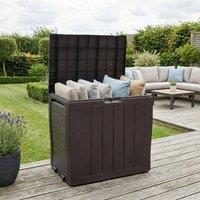 Kelvenix Plastic Garden Storage Box 140L, 60x44x57cm in Brown | Size: 0.6m2