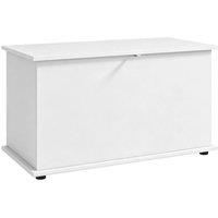 Kelvenix Storage Chest with Safety Hinged Lid, 102L Storage Box in White