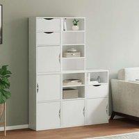 Berkfield Home Side Cabinets 5 pcs ODDA White 40x24x79 cm Solid Wood Pine | Size: 40 x 24 x 79 cm