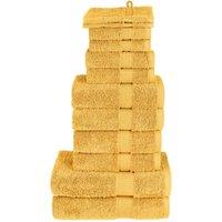 Berkfield Home 12 Piece Premium Towel Set SOLUND Gold 600 gsm