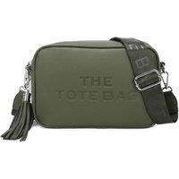 Fontanella Fashion Women's Korrae PU Leather Tassel Strap Crossbody Tote Bag in Olive