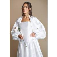 Coast Women's Volume Sleeve Bridal Jacket in Ivory | Size: Small