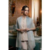 Elizabetta Boutique Women's Sophia - Silk Scarf Shawl in Light Blue